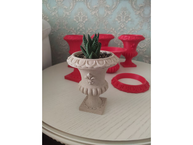 baroque flower pot lexusjc 3D print model - Mito3D