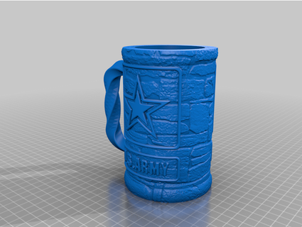 us army stone beer mug bigj121 3d print model - Mito3D