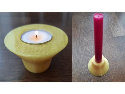 Kerze + Tee Licht Halter Unterstützung kerzenhalter teelichthalter chmeee 3d print model - Mito3D