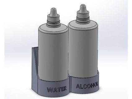 garrafa suporte água álcool dimarkart 3d print model - Mito3D
