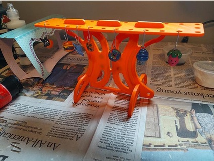 painted charm drying rack graidian 3d print model - Mito3D