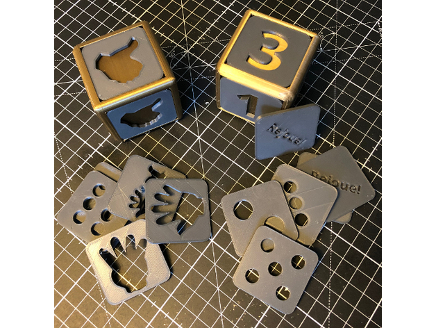 evolutionary dice learning numbers eric lotre 3D print model - Mito3D