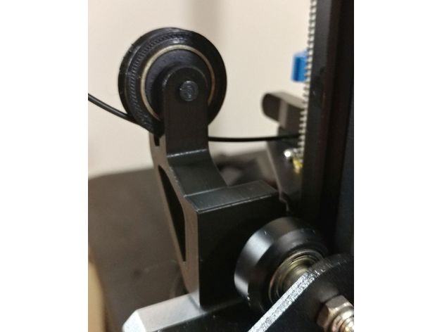 ender 3 filamento rodillo guía rail rodamiento axel empulgueras pegamento gris 3D print model - Mito3D
