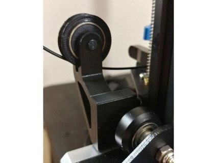 ender 3 filament roller guide bearing axel - screws glue earllgray 3d print model - Mito3D
