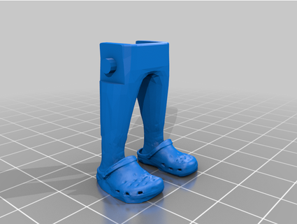 piernas playmobil cocodrilos zapato imr3d 3d print model - Mito3D