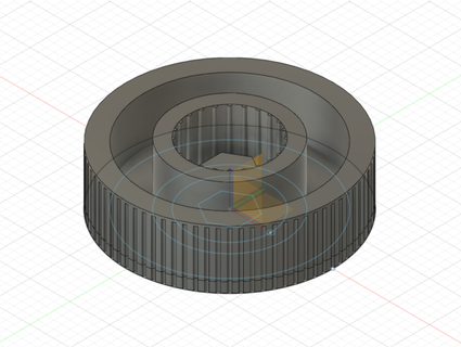 moleté bouton m6 hexadécimal prise casquette xtonyx 3d print model - Mito3D
