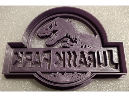 jurassic park sign cookie cutter seagull08 3d print model - Mito3D