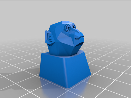 monkey keycap cherrymx coolgroove 3d print model - Mito3D