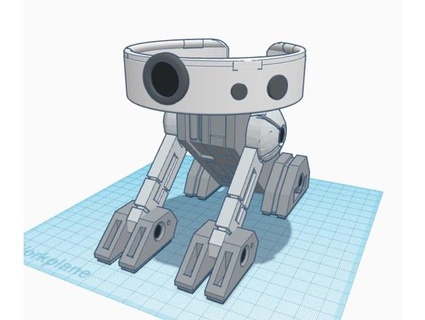 echo dot gen 3 holder - t3-m4 droid rkxone 3d print model - Mito3D