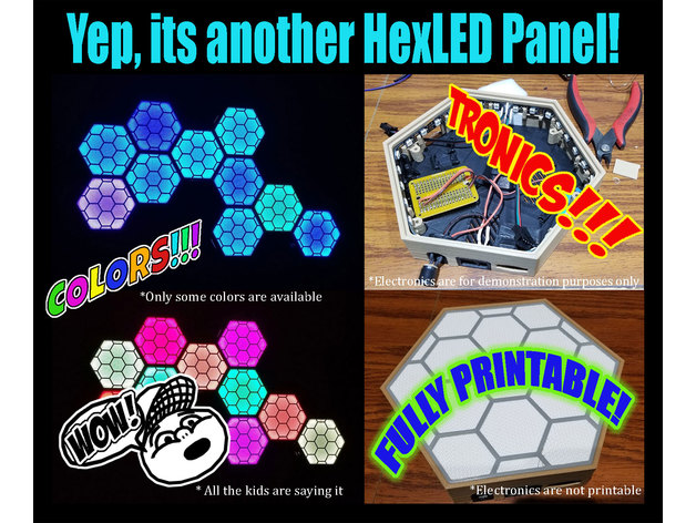 yep another hexled - nanoleaf panel step file mystoopidstuff 3D print model - Mito3D