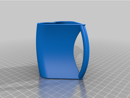 curved heart cup grzesiug 3d print model - Mito3D
