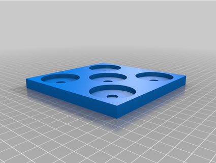tray 40mm base mini 10mm magnet hole azukaru 3d print model - Mito3D