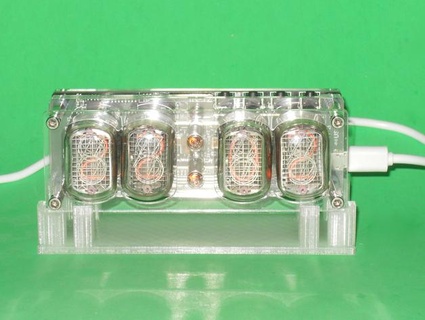 4 digitos nixie tubo reloj estante soporte ctheroux 3d print model - Mito3D