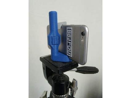 sencillo robusto teléfono trípode montar + gopro opción ruptura 3d print model - Mito3D