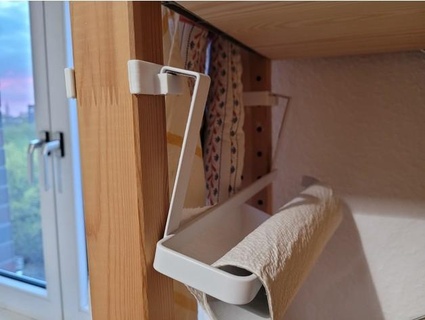 kitchen roll paper towel door holder adapter ikea ivar tietze111 3d print model - Mito3D