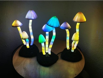 magic mushroom led light space1218 3d print model - Mito3D