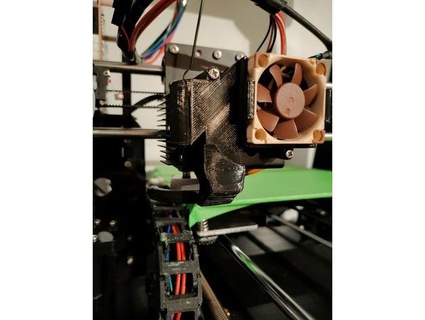 single assiale fan condotto sudario rete a8 prusa i3 naso 3d print model - Mito3D