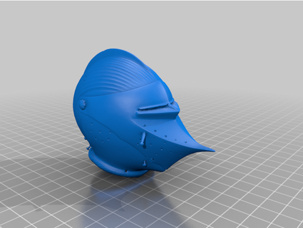 knight helmet beaked visor thebuyer2016 3d print model - Mito3D