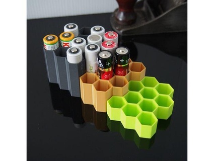 ultimate honeycomb aa battery organizer loosiu 3d print model - Mito3D