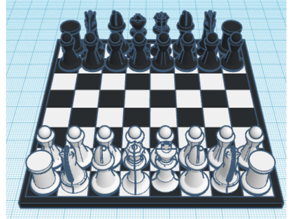 chess set diamond wolf268 3d print model - Mito3D