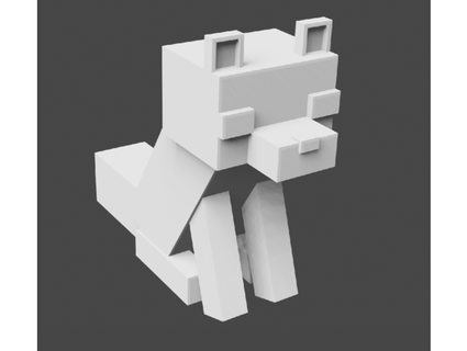 fox minecraft koteuka 3d print model - Mito3D