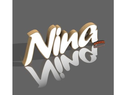 nina illuminated letters xander23669 3d print model - Mito3D