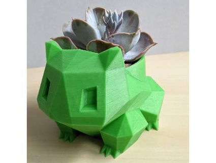 bulbasaur planter low poly piws 3d print model - Mito3D