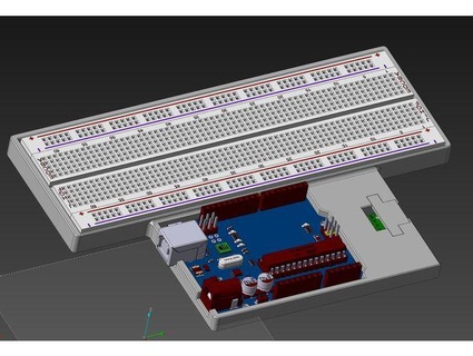 arduino titolare supporto organizzato test micro USB breakoutboard fipsy 3d print model - Mito3D