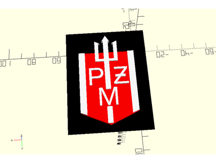 pólo vapor PM logotipo texto openscad estolou 3d print model - Mito3D