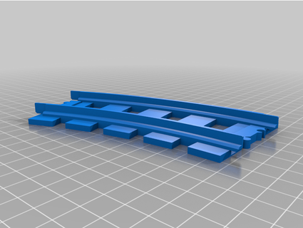 lego compatible rail track curve hummingworks 3d print model - Mito3D