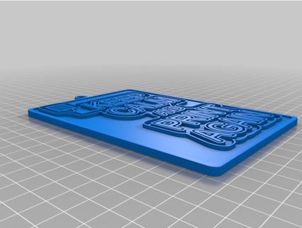 manter calma impressão placa itashie 3d print model - Mito3D