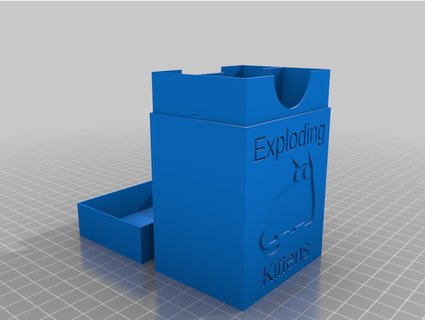 customizable card box thesiegetower 3d print model - Mito3D