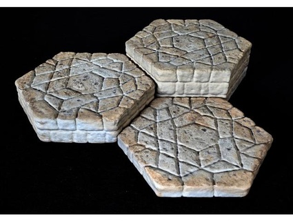 sechseckig Felsen Säule petal3d 3d print model - Mito3D
