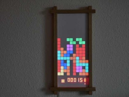 Led oyun Görüntüle güçlendirilmiş Ahududu pi sıfır Bluetooth Tetris yılan pong saat meslek 3d print model - Mito3D
