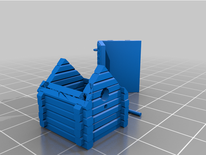 rustic birdhouse 1 12 scale ukesman 3d print model - Mito3D