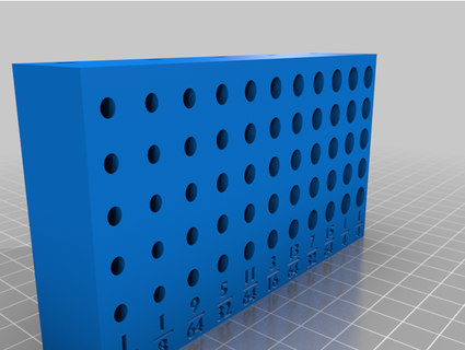parametrisch Steckbrett bohren bisschen Halter Unterstützung thompatterson 3d print model - Mito3D