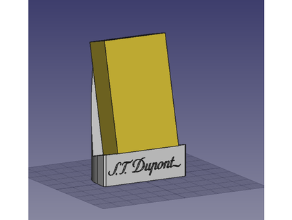 st dupont lighter stand holder display moxl 3d print model - Mito3D