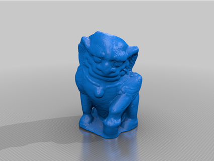 stone lion generated revopoint pop 3d print model - Mito3D
