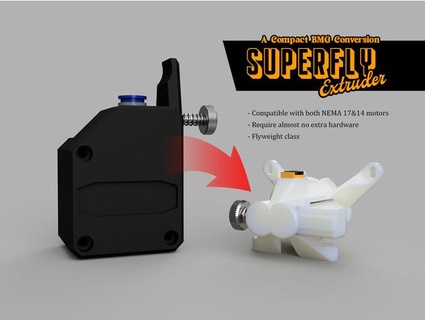 superfly extruder - compact bmg conversion mustcode 3d print model - Mito3D