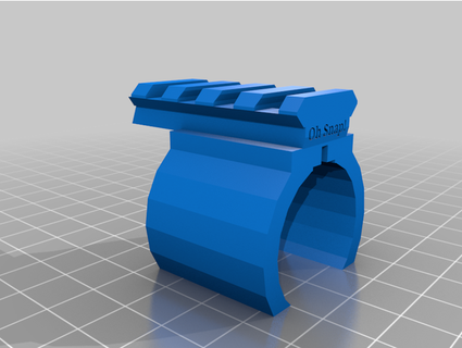picatinny rail nerf snapfire ishootfoam 3d print model - Mito3D
