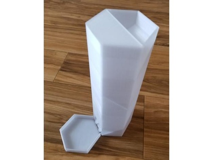 hexagonal dice tower noslenwerdna 3d print model - Mito3D