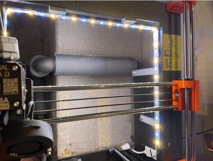 lightstrip rail prusa mk3s+ probably others versions da9l 3d print model - Mito3D