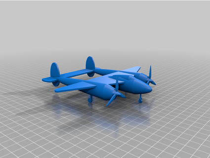 p-38 lighting air force 1 3d print model - Mito3D