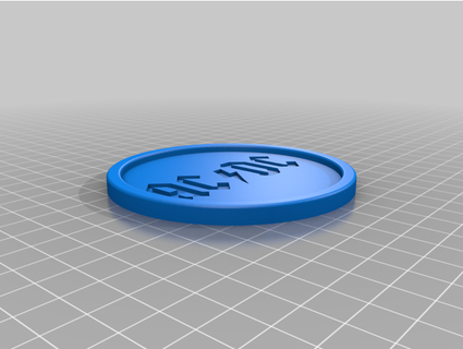 acdc tazza sottobicchiere cbonalume 3d print model - Mito3D