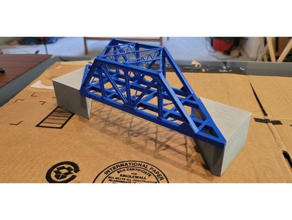 skewed truss bridge - n scale leveluprailways 3d print model - Mito3D