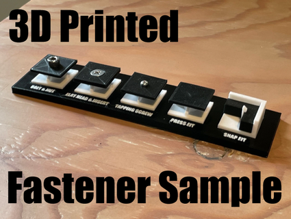 3d printed fastener sample bolt & nut self-tap snap fit etc kakerunekobeya 3d print model - Mito3D