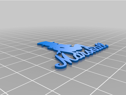 Schrägstrich Marshall Logo madchef 3d print model - Mito3D