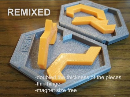 puzzle evil thick pieces asimomagic 3d print model - Mito3D