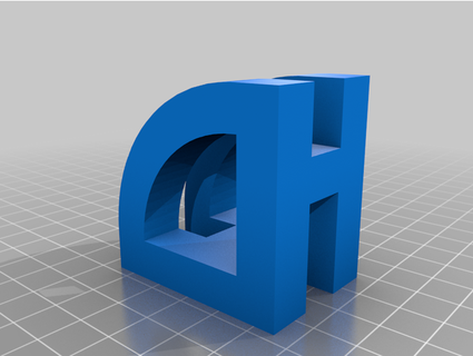 letter h block arzubikx 3d print model - Mito3D
