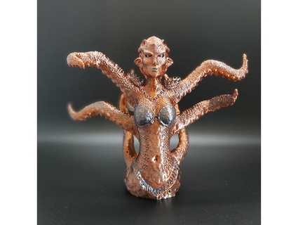 Cecaelia Tintenfisch Meerjungfrau Skulptur lebhaft 3d print model - Mito3D